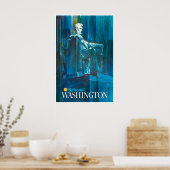 Washington DC Kunst Reiseposter Lincoln Memorial Poster (Küche)