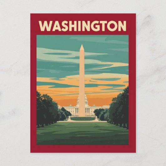 Washington DC Landmark Postkarte (Vorderseite)