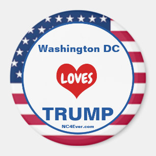 Washington DC LIEBEN TRUMP Patriotic Kühlschrank Magnet
