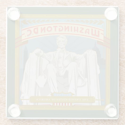 Washington DC | Lincoln Memorial Glasuntersetzer (Rückseite)