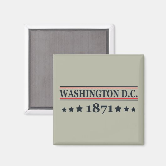 Washington DC Magnet (Vorderseite/Rückseite)