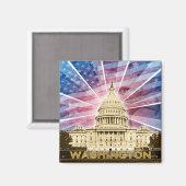 Washington DC Magnet (Vorderseite/Rückseite)