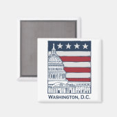 Washington DC Magnet (Vorderseite/Rückseite)