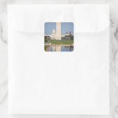 Washington DC Mall Quadratischer Aufkleber (Tasche)
