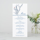 Washington DC Map Elegant Navy Script Wedding Menükarte (Stehend Vorderseite)