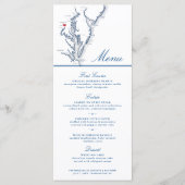 Washington DC Map Elegant Navy Script Wedding Menükarte (Vorderseite)