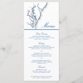 Washington DC Map Elegant Navy Script Wedding Menükarte