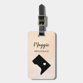 Washington DC Map Luggage Tag, Wedding Party Gepäckanhänger