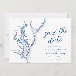 Washington DC Map Moderne Hochzeit Save The Date