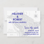 Washington DC Map Save the Date (graue Karte) (Vorderseite)