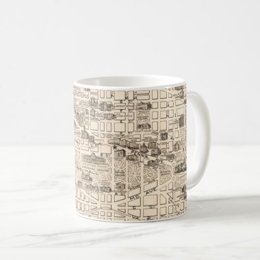 Washington DC Map Tasse (VorderseiteRechts)