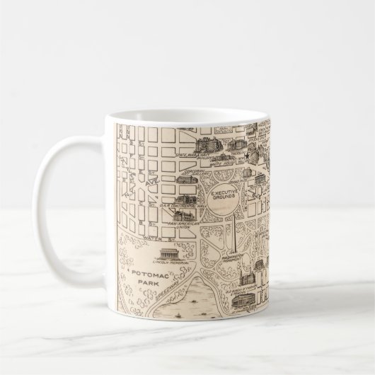 Washington DC Map Tasse (Links)