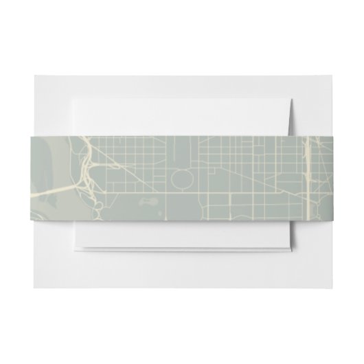 Washington DC Map Wedding Belly Band (Vorderseite Beispiel)