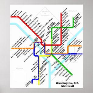 Washington DC Metro Print Poster