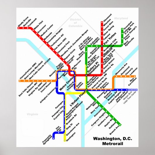 Washington DC Metro Print Poster (Vorne)