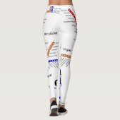 Washington DC-Metro-Untergrundbahn-Karte Legging Leggings (Rückseite)