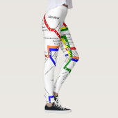 Washington DC-Metro-Untergrundbahn-Karte Legging Leggings (Rechts)