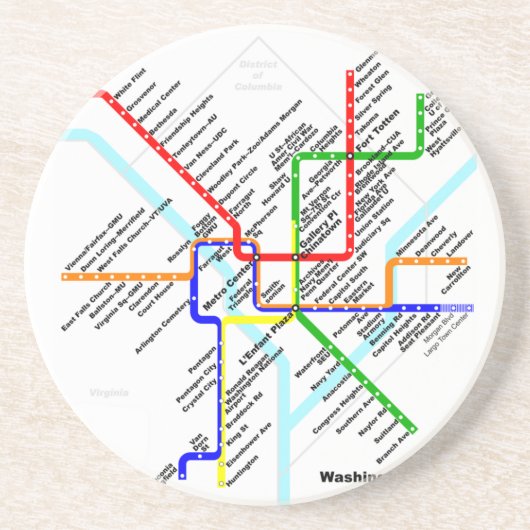 Washington-DC-Metro Untersetzer (Vorne)