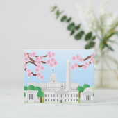 Washington DC mit Cherry Blossoms Postcard Postkarte (Stehend Vorderseite)
