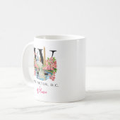 Washington DC Monogramm Buchstabe W Personalisiert Kaffeetasse (Vorderseite Links)
