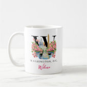 Washington DC Monogramm Buchstabe W Personalisiert Kaffeetasse (Links)
