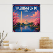 🏛️ Washington DC Monument Erinnerung aus der Haup Poster (Küche)