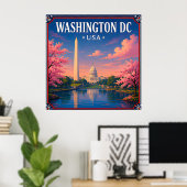 🏛️ Washington DC Monument Erinnerung aus der Haup Poster (Heimbüro)