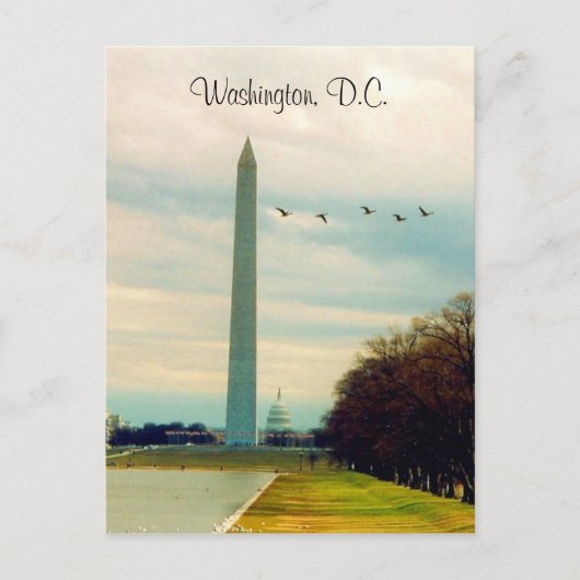 Washington Dc Monument Postkarte (Vorderseite)