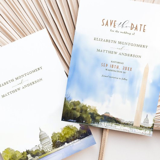 Washington DC Monument Wedding Save the Date Card Einladung