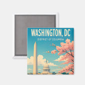 Washington DC Monumente Capitol Skyline Magnet (Vorderseite/Rückseite)