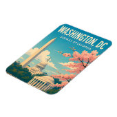 Washington DC Monumente Capitol Skyline Magnet (Linke Seite)