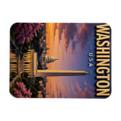 Washington DC Monumente Capitol Skyline Magnet (Horizontal)