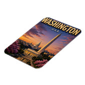 Washington DC Monumente Capitol Skyline Magnet (Linke Seite)