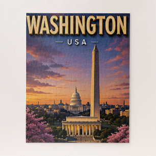 Washington DC Monumente Capitol Skyline Puzzle