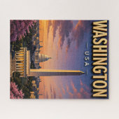Washington DC Monumente Capitol Skyline Puzzle (Horizontal)