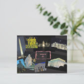 Washington DC Monumente in der Nacht Postkarte (Stehend Vorderseite)