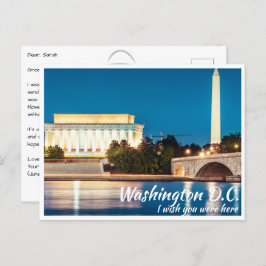 Washington DC Monumente mit Potomac Postcard Postkarte