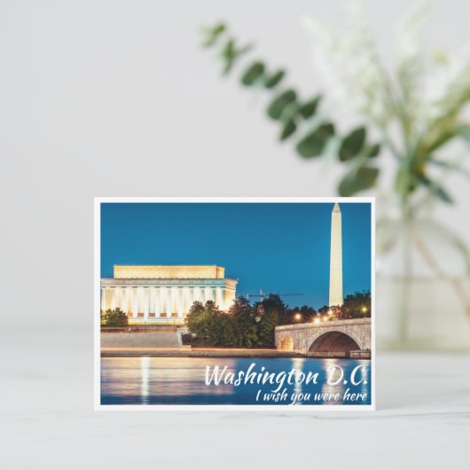 Washington DC Monumente mit Potomac Postcard Postkarte (Stehend Vorderseite)