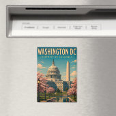 Washington DC Monumente und Capitol Skyline Magnet (In Situ (Geschirrspüler))