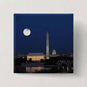 Washington DC nachts Button