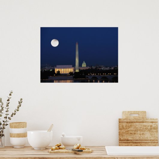 Washington DC nachts Poster (Küche)