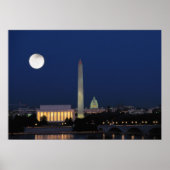 Washington DC nachts Poster (Vorne)