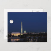 Washington DC nachts Postkarte (Vorne/Hinten)