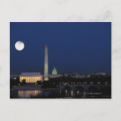 Washington DC nachts Postkarte (Vorderseite)