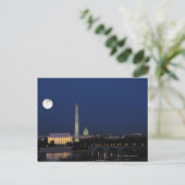 Washington DC nachts Postkarte (Stehend Vorderseite)