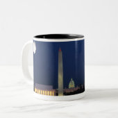 Washington DC nachts Zweifarbige Tasse (Vorderseite Links)