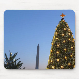 Washington DC Nationaler Weihnachtsbaum bei Dämmer Mousepad