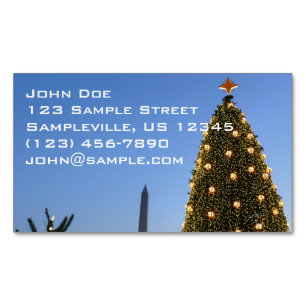 Washington DC Nationaler Weihnachtsbaum in der Däm Magnetische Visitenkarte
