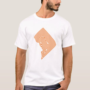 Washington, DC-Orangen-Explosions-T-Shirt T-Shirt