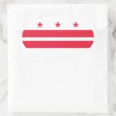 Washington DC Ovaler Aufkleber (Tasche)